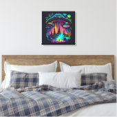 Psychedelische UFO Fantasy Art Leinwanddruck (Insitu (Schlafzimmer))