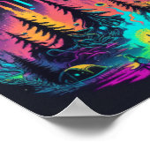 Psychedelische UFO Fantasy Art Poster (Ecke)