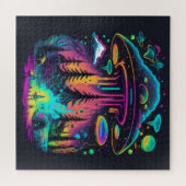 Psychedelische UFO Fantasy Art Puzzle (Horizontal)