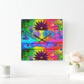 psychedelische Uhr Siebzigerjahre Hippie (Zuhause)