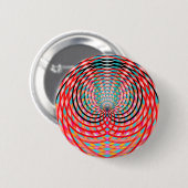 Psychedelische umsponnene Kreise Button (Vorne & Hinten)