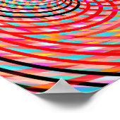 Psychedelische umsponnene Kreise Poster (Ecke)