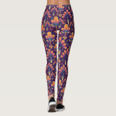 Psychedelische und farbenfrohe Blume Leggings (Rückseite)