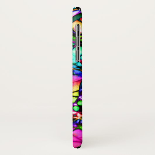 Psychedelische und farbenfrohe Linien Case-Mate iPhone Hülle (Hinten/Links)