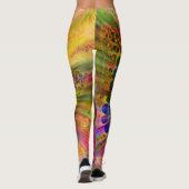 Psychedelische und mehrfarbige Schmetterlinge Leggings (Rückseite)