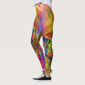 Psychedelische und mehrfarbige Schmetterlinge Leggings (Links)