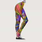 Psychedelische und mehrfarbige Schmetterlinge Leggings (Rechts)