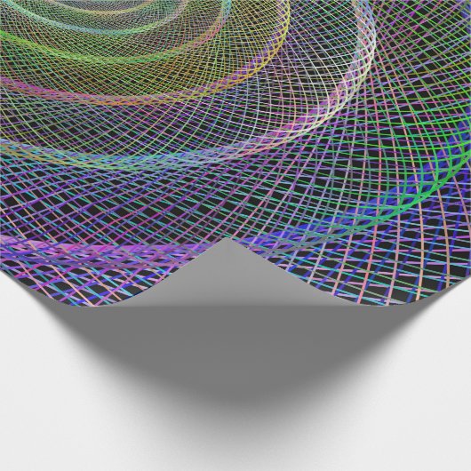 Psychedelische vernetzte Spirale Geschenkpapier (Ecke)