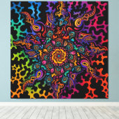 Psychedelische Vibes Leinwanddruck (Insitu (Holzboden))