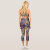 Psychedelische Vibration - Hübsche Capris-Leggings Capri Leggings (Rückseite)