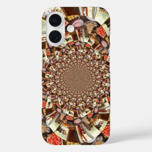 Psychedelische Vision   Erdig braune Farbtöne Abst iPhone 16 Hülle