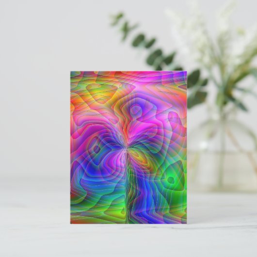 Psychedelische Vision Postkarte (Stehend Vorderseite)