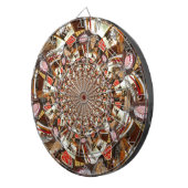 Psychedelische Vision von Brown Hues Dartscheibe (Vorderseite rechts)