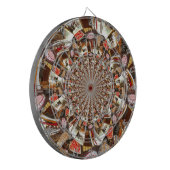 Psychedelische Vision von Brown Hues Dartscheibe (Vorderseite Links)