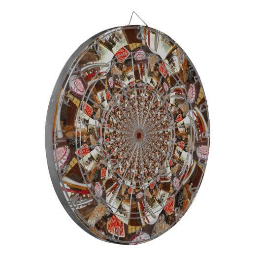 Psychedelische Vision von Brown Hues Dartscheibe (Vorderseite Links)