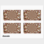 Psychedelische Vision von Brown Hues Rechteckiger Aufkleber (Blatt)