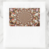 Psychedelische Vision von Brown Hues Rechteckiger Aufkleber (Tasche)