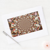 Psychedelische Vision von Brown Hues Rechteckiger Aufkleber (Umschlag)