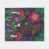 Psychedelische Wald-Flanelldecke Fleecedecke (Vorderseite (Horizontal))