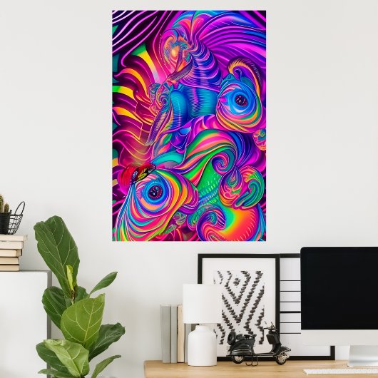 Psychedelische Wall Art Posters sind Groovy Man! Poster (Heimbüro)