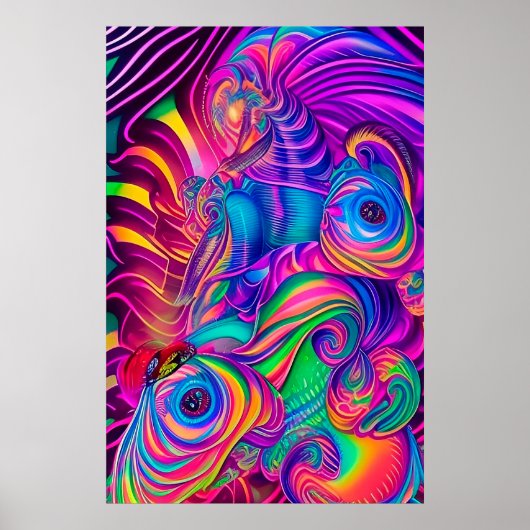 Psychedelische Wall Art Posters sind Groovy Man! Poster (Vorne)