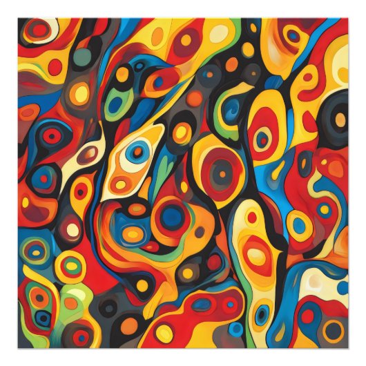 Psychedelische Warme Farben Fotodruck (Vorne)