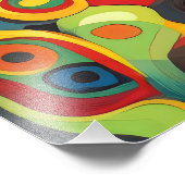 Psychedelische Warme Farben Fotodruck (Ecke)