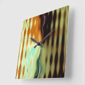 Psychedelische Wave Wall Clock Quadratische Wanduhr (Winkel)