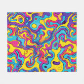 Psychedelische Waves Fleecedecke (Vorderseite (Horizontal))