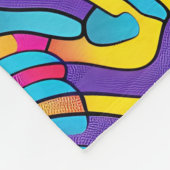 Psychedelische Waves Fleecedecke (Ecke)
