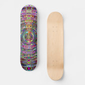 Psychedelische Waves Skateboard (Vorderseite)