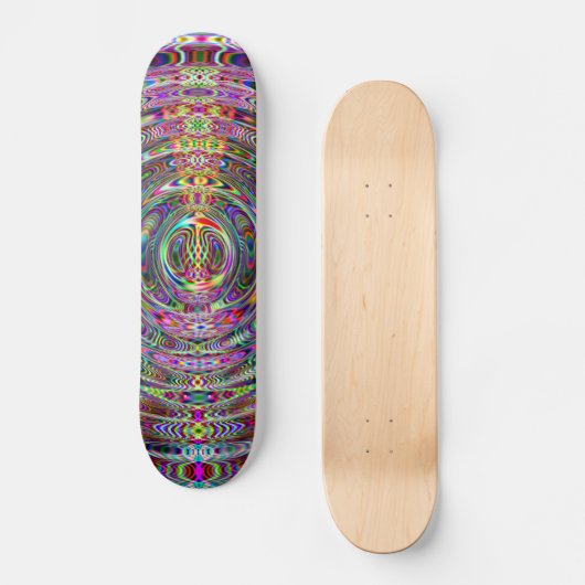 Psychedelische Waves Skateboard (Vorderseite)