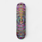 Psychedelische Waves Skateboard (Vorderseite)