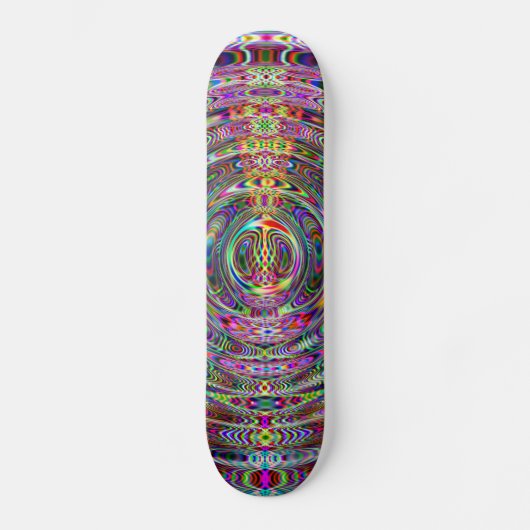 Psychedelische Waves Skateboard (Vorderseite)