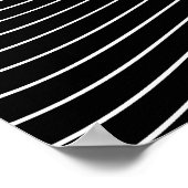 Psychedelische Wavy: Schwarz-weißer Hintergrund Poster (Ecke)