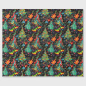 Psychedelische Weihnachten #2 Geschenkpapier (Flach)