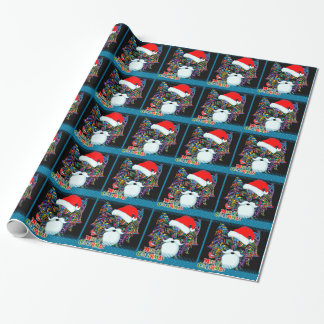 Psychedelische Weihnachtskatze Geschenkpapier