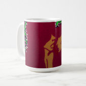 Psychedelische Weihnachtsliebe Kaffeetasse (Vorderseite Links)