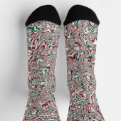 Psychedelische Weihnachtssocken Socken (Oben)