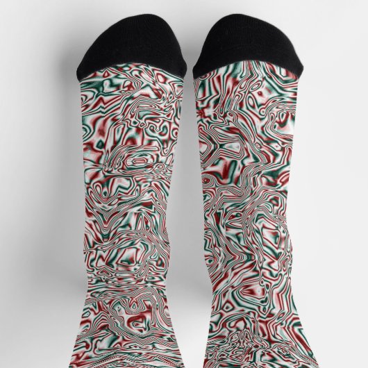 Psychedelische Weihnachtssocken Socken (Oben)
