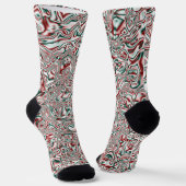 Psychedelische Weihnachtssocken Socken (Gewinkelt)
