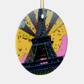 Psychedelische Welt: Eiffelturm, Paris Frankreich Keramikornament (Rechts)