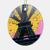 Psychedelische Welt: Eiffelturm, Paris Frankreich Keramikornament (Links)