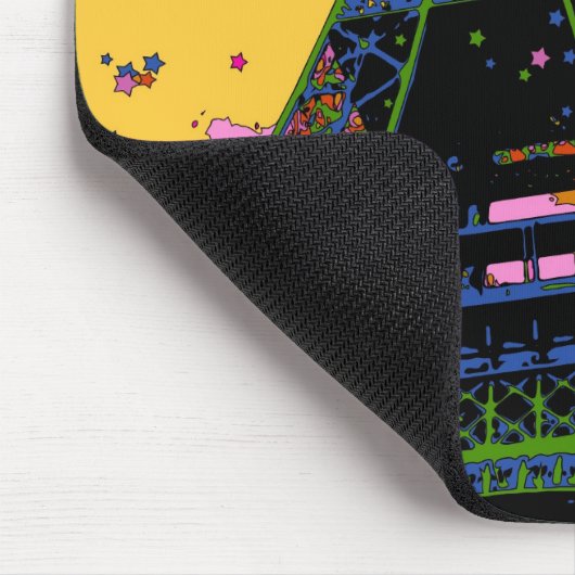 Psychedelische Welt: Eiffelturm, Paris Frankreich  Mousepad (Ecke)