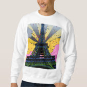 Psychedelische Welt: Eiffelturm, Paris Frankreich  Sweatshirt (Vorderseite)