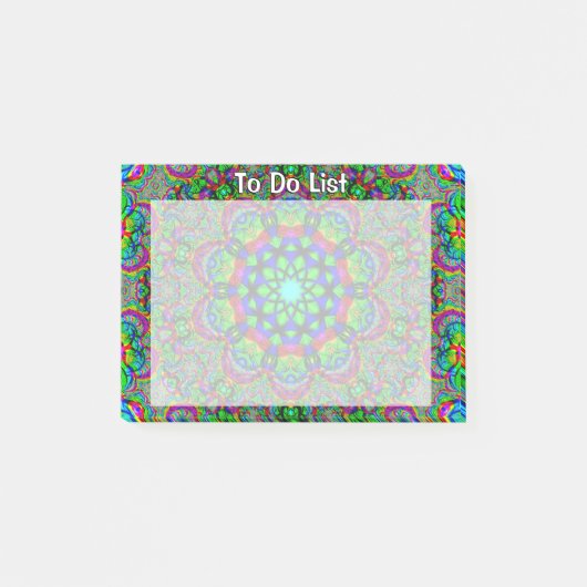 Psychedelische Welt Post-it Klebezettel (Vorderseite)