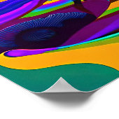 Psychedelische Welt Poster (Ecke)