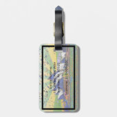 Psychedelische Welt: Skyline A2 Sydneys Australien Gepäckanhänger (Rückseite vertikal)