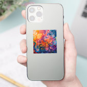Psychedelische Wirbel Ölgemälde Aufkleber (Telefon)