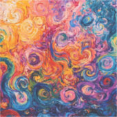 Psychedelische Wirbel Ölgemälde Aufkleber (Vorderseite)